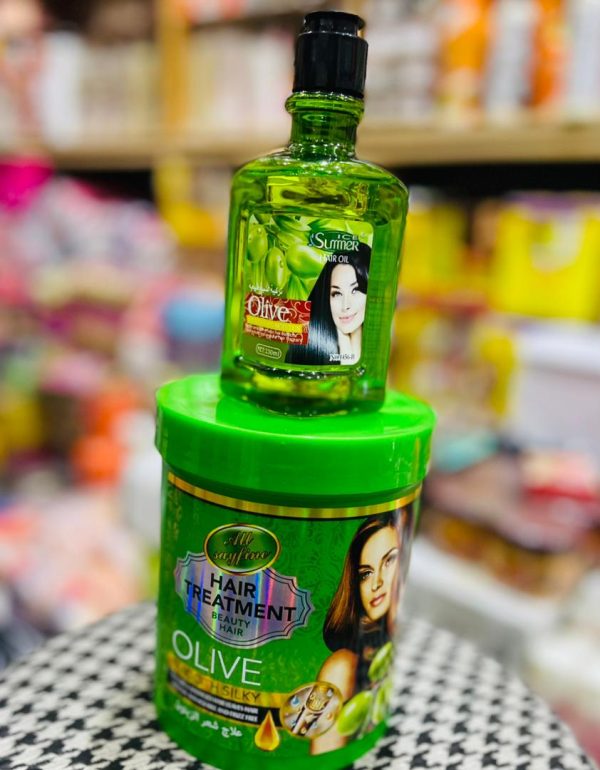 Pommade cheuveux olive