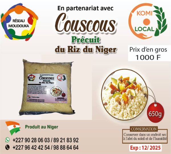 Coucous précuit du Riz du Niger